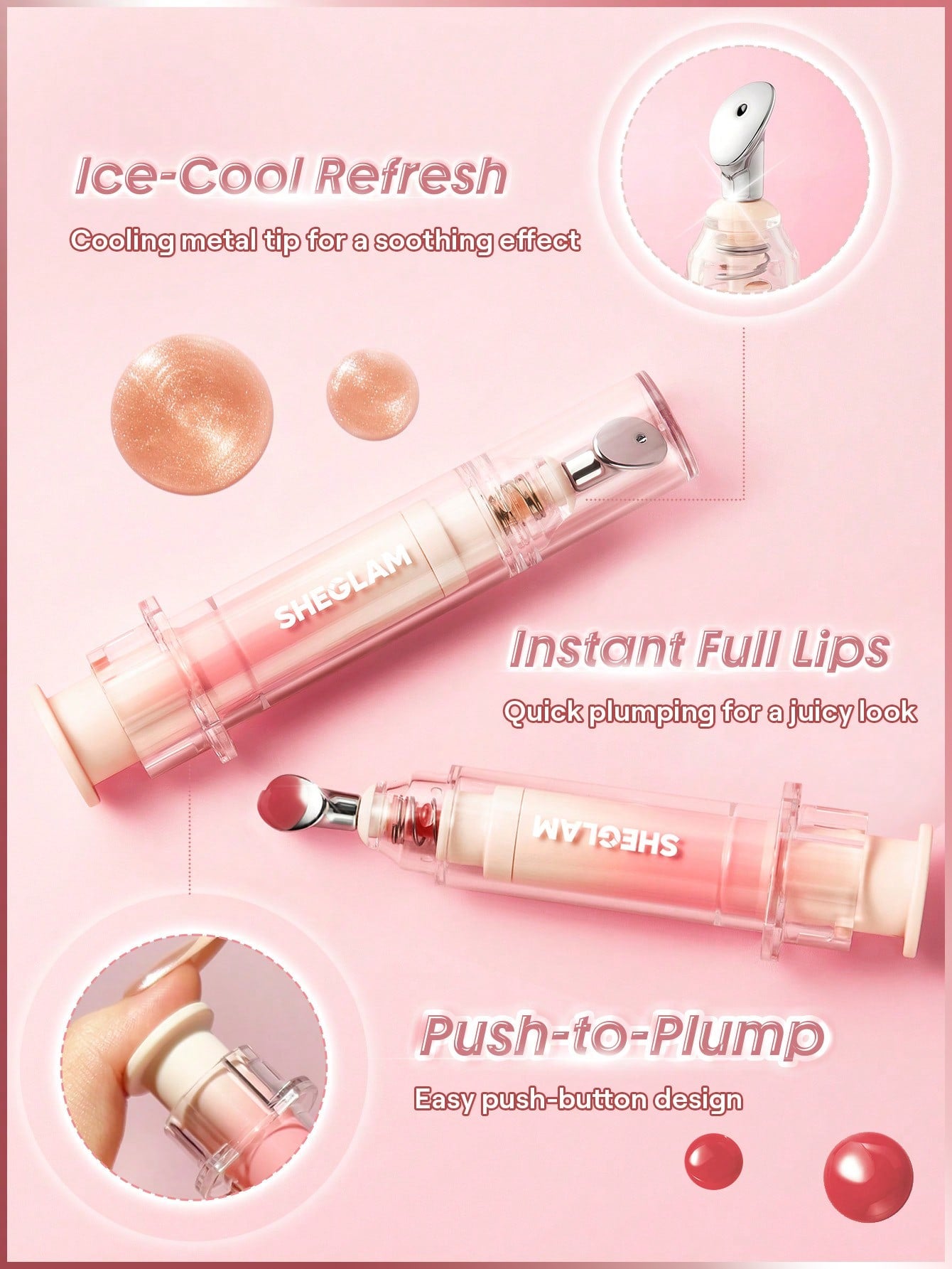 SHEGLAM Booster Shine Plumping Lip Gloss