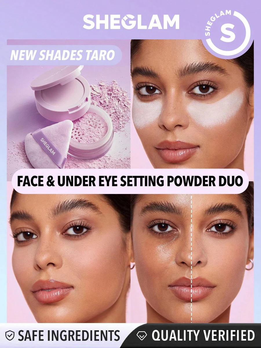 SHEGLAM Insta-ready Face & Under Eye Setting Powder Duo