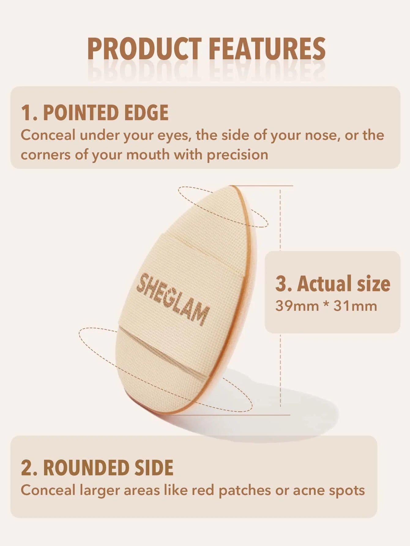 SHEGLAM Magic Finger Mini Sponge (Pack of 3)