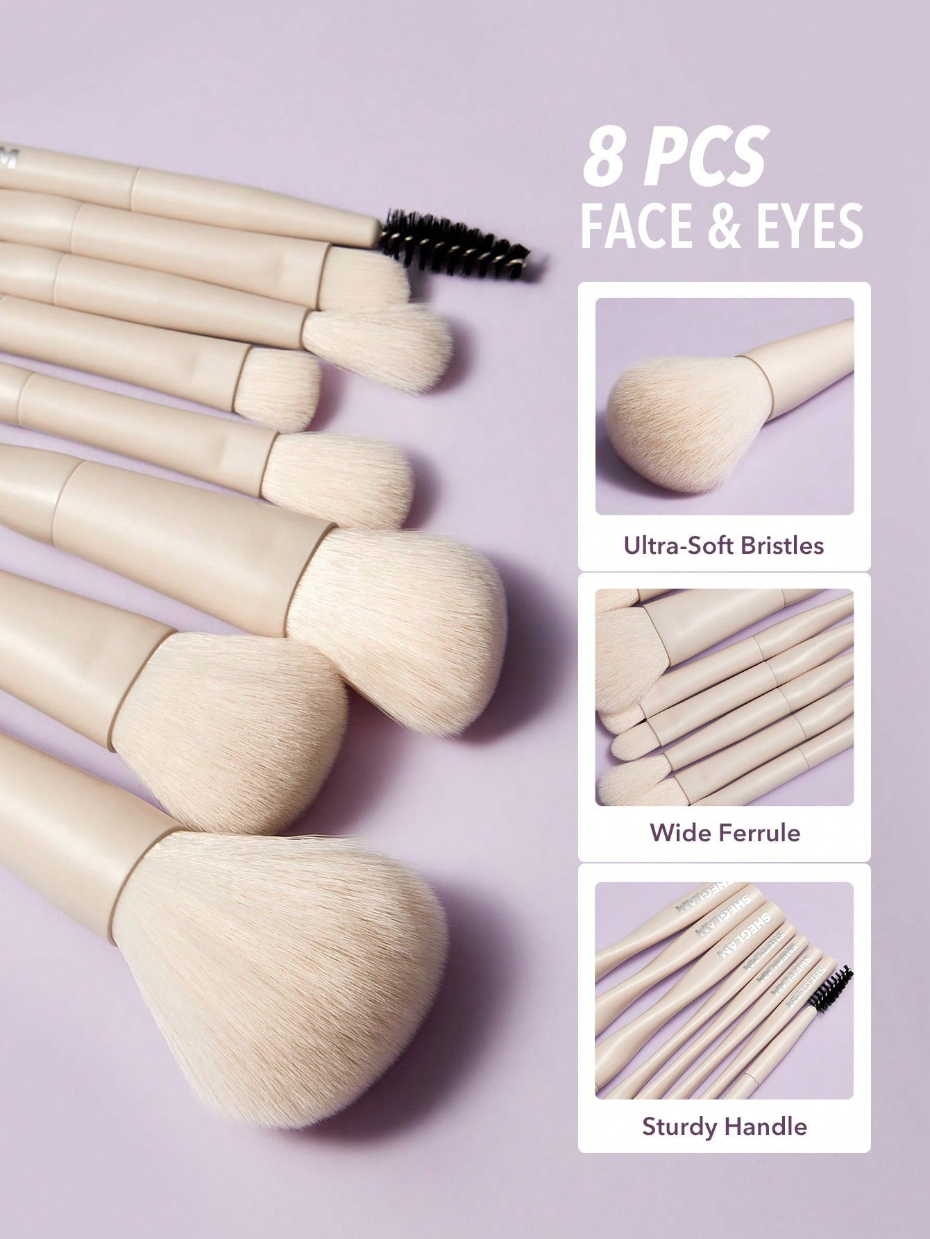 SHEGLAM Pro Core Brush Kit - 8 Pcs
