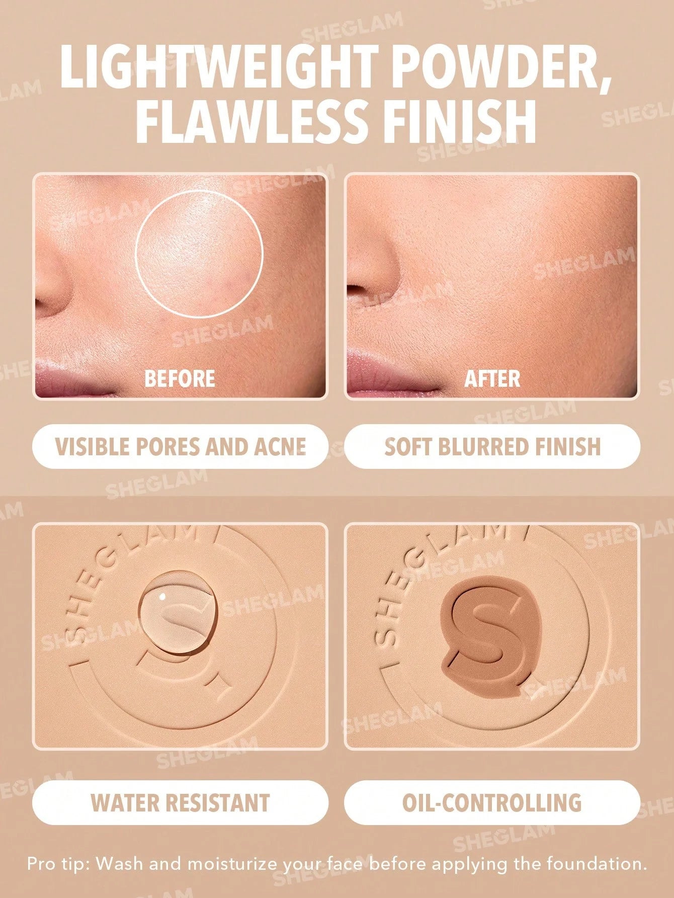 SHEGLAM Skin-Focus High Coverage Powder Foundation