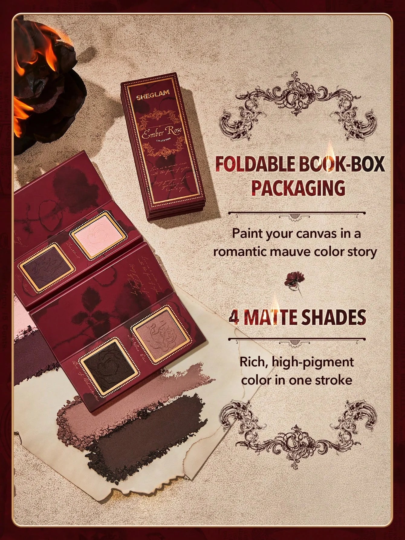 SHEGLAM Ember Rose Burning Devotion Color Palette