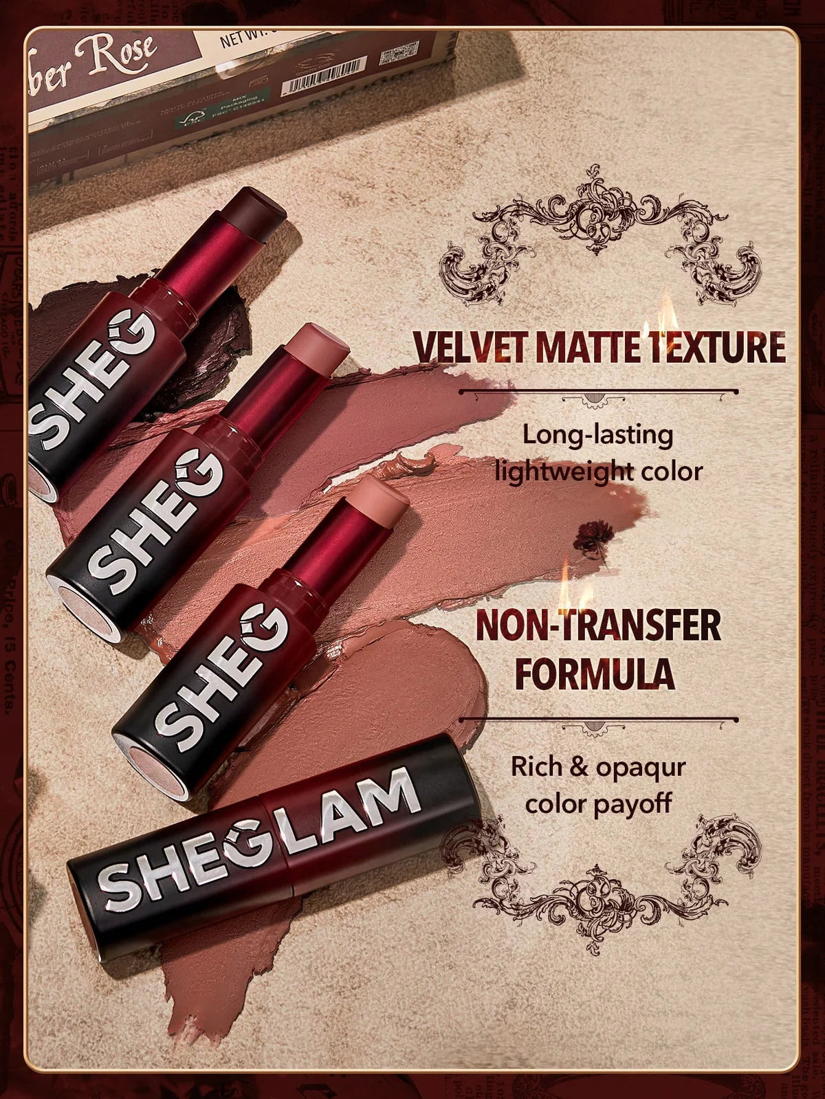 SHEGLAM Dynamatte Boom Long-Lasting Matte Lipstick (Ember Rose Ver.)