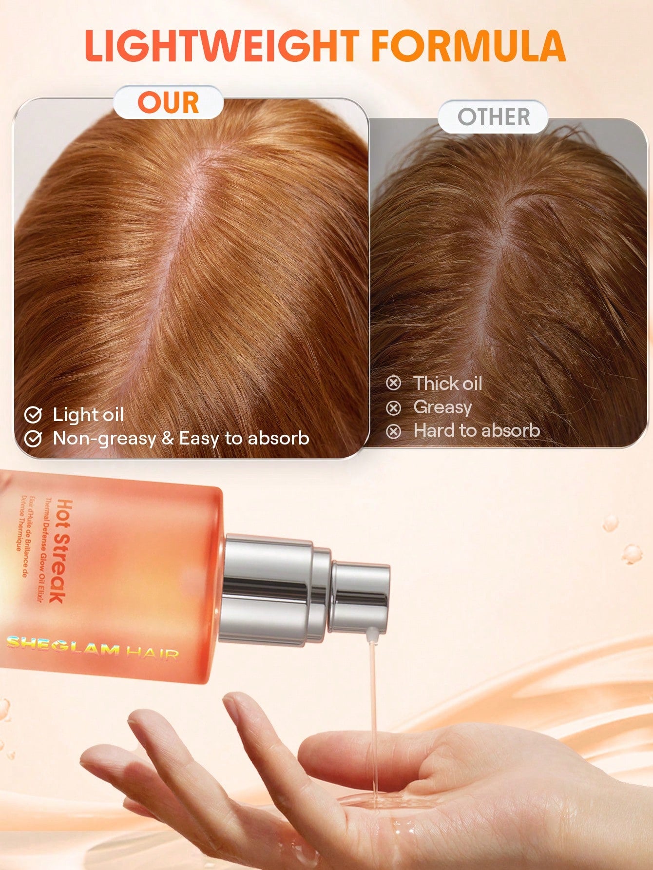 SHEGLAM HAIR Hot Streak Thermal Defense Glow Oil Elixir - 10ml
