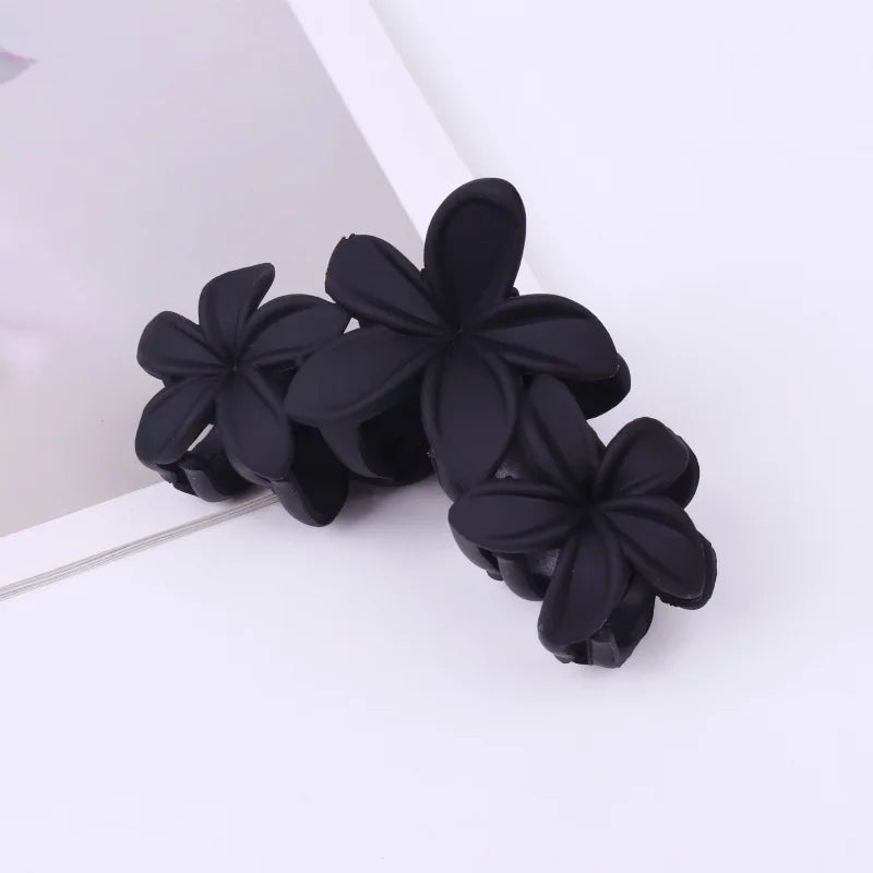 Plumeria Matte Flower Clips - Large