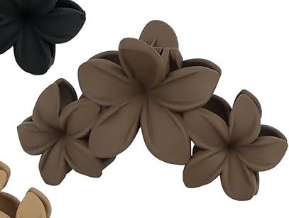 Plumeria Matte Flower Clips - Large