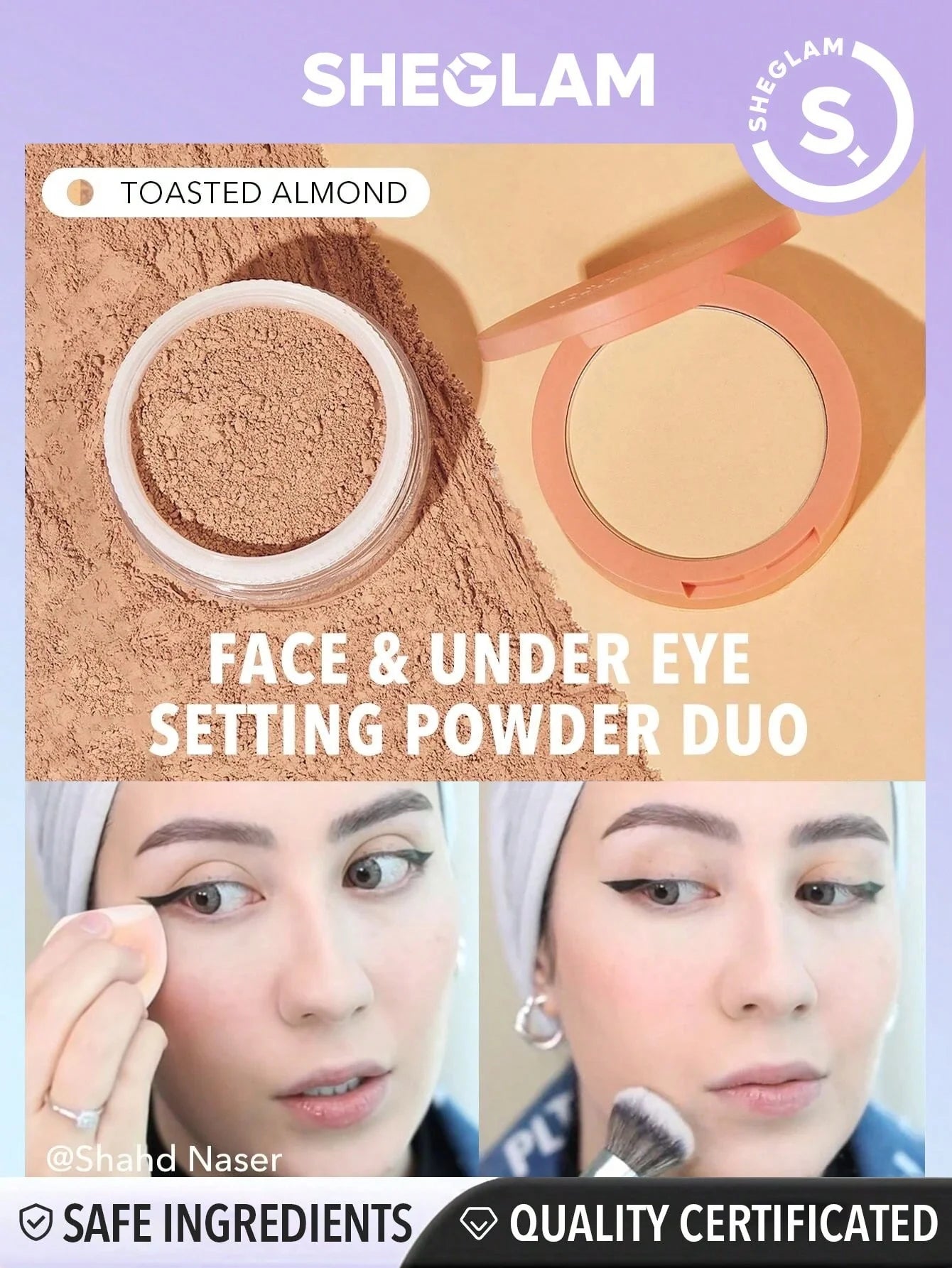 SHEGLAM Insta-ready Face & Under Eye Setting Powder Duo