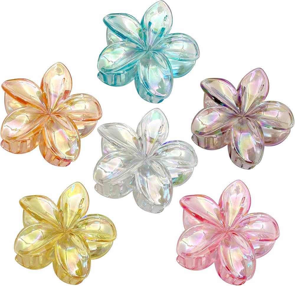 Transparent Flower Clips - Large