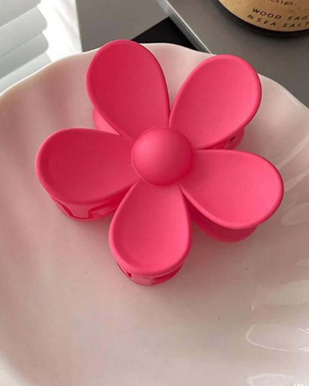 Matte Flower Claw Clip - Large