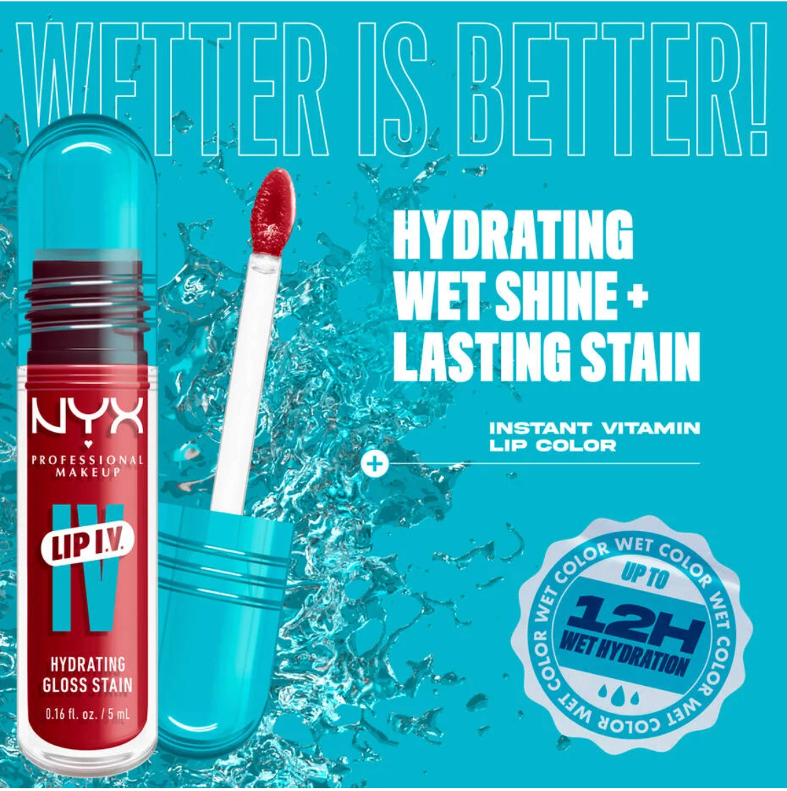 NYX Lip I.V. Hydrating Lip Gloss Stain